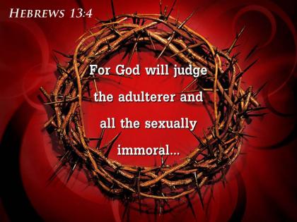 0514 hebrews 134 for god will judge the powerpoint church sermon