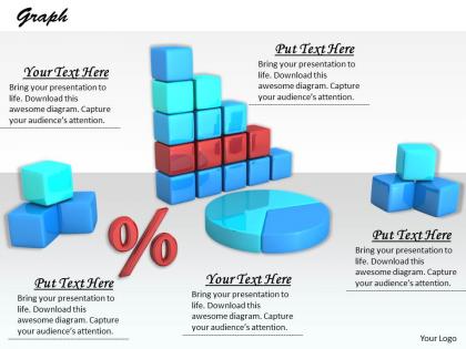 0514 pie and bar graph of business results image graphics for powerpoint