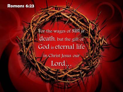 0514 romans 623 for the wages of sin is death powerpoint church sermon