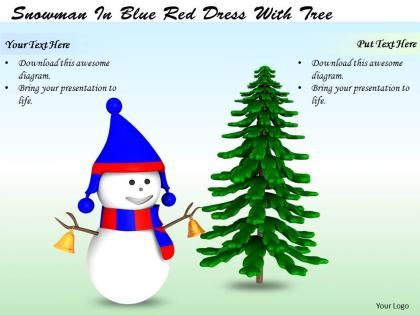 0514 snowman and christmas tree image graphics for powerpoint