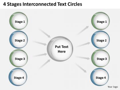 0620 management consultant business 4 stages interconnected text circles powerpoint backgrounds for slides