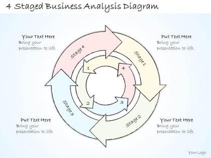 0714 business ppt diagram 4 staged business analysis diagram powerpoint template