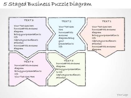 0714 business ppt diagram 5 staged business puzzle diagram powerpoint template