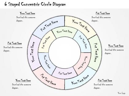 0714 business ppt diagram 6 staged concentric circle diagram powerpoint template