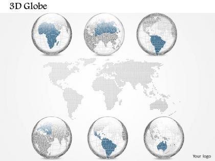 0914 business plan 3d specific globes with world map powerpoint presentation template