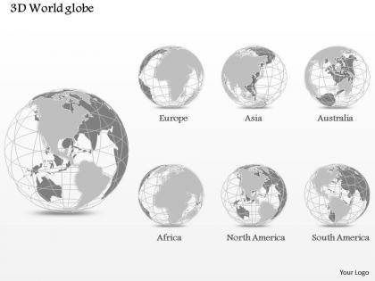 0914 business plan 3d world globe with small area highlighted globes powerpoint presentation template