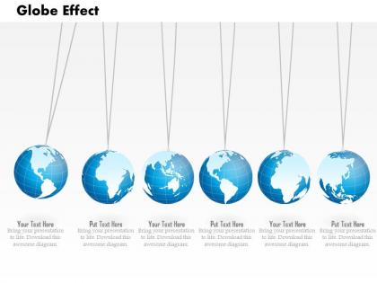 0914 business plan global effect concept globes hanging powerpoint presentation template