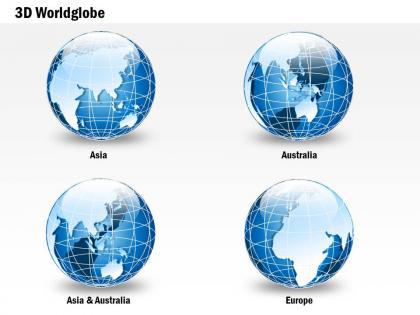 0914 business plan small 3d glossy continents specialized globes powerpoint presentation template