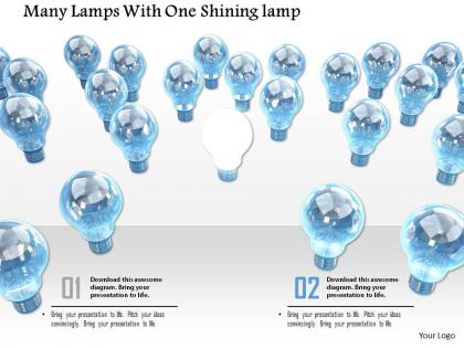 0914 shining bulb among many bulbs image graphics for powerpoint