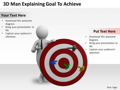 1013 3d man explaining goal to achieve ppt graphics icons powerpoint