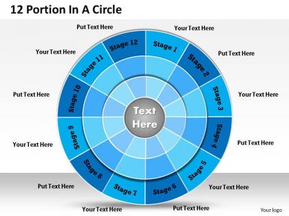 1013 busines ppt diagram 12 portion in a circle powerpoint template