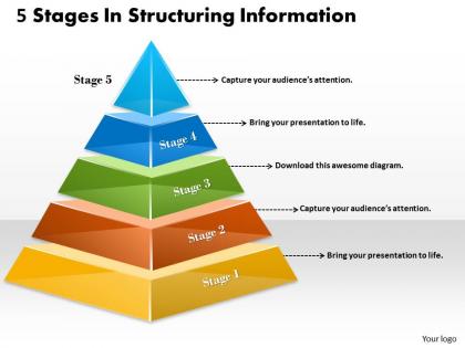 1013 busines ppt diagram 5 stages in structuring information powerpoint template