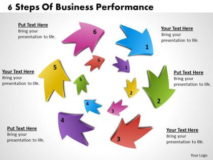 1013 busines ppt diagram 6 steps of business performance powerpoint template