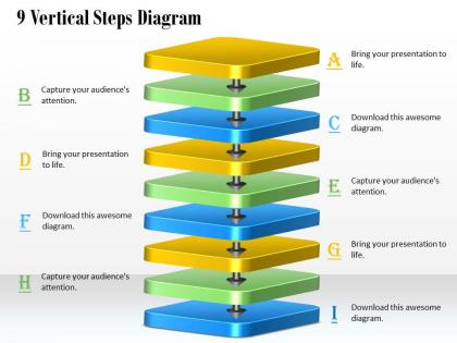 1013 busines ppt diagram 9 vertical steps diagram powerpoint template