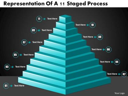 1013 busines ppt diagram representation of a 11 staged process powerpoint template