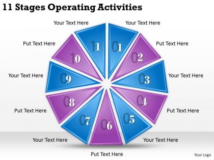 1013 business ppt diagram 11 stages operating activities powerpoint template