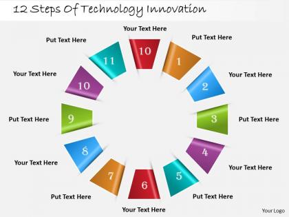 1013 business ppt diagram 12 steps of technology innovation powerpoint template