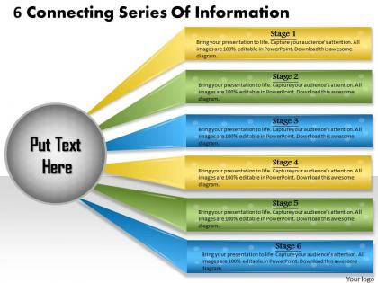 1013 business ppt diagram 6 connecting series of information powerpoint template