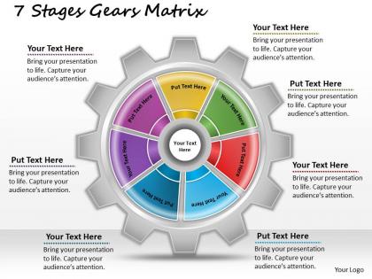 1013 business ppt diagram 7 stages gears matrix powerpoint template