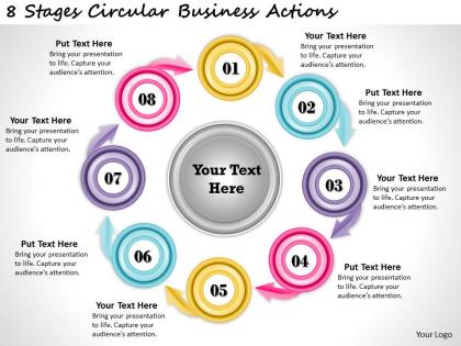 1013 business ppt diagram 8 stages cicular business actions powerpoint template