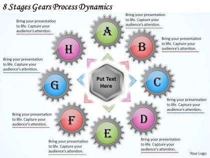 1013 business ppt diagram 8 stages gears process dynamics powerpoint template