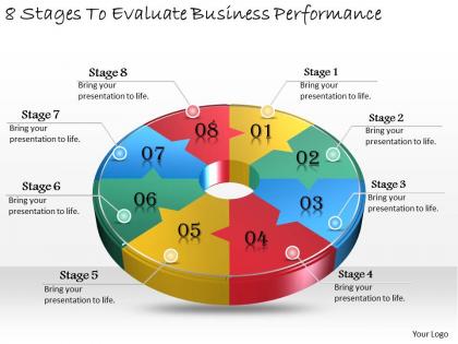 1013 business ppt diagram 8 stages to evaluate business performance powerpoint template