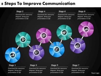 1013 business ppt diagram 8 steps to improve communication powerpoint template