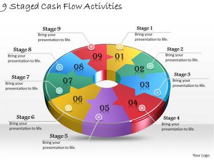 1013 business ppt diagram 9 staged cash flow activities powerpoint template