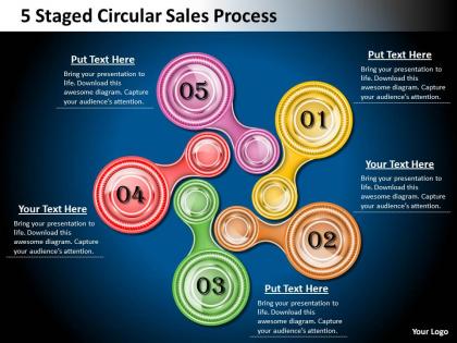 1013 business strategy 5 staged circular sales process powerpoint templates ppt backgrounds for slides