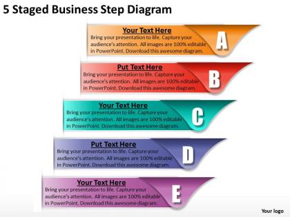 1013 business strategy 5 staged step diagram powerpoint templates ppt backgrounds for slides