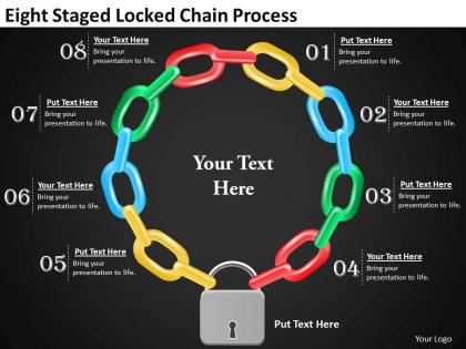 1013 business strategy eight staged locked chain process powerpoint templates ppt backgrounds for slides