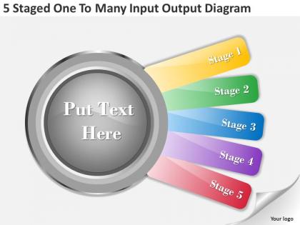 1013 strategic management consulting 5 staged one to many input output diagram powerpoint templates