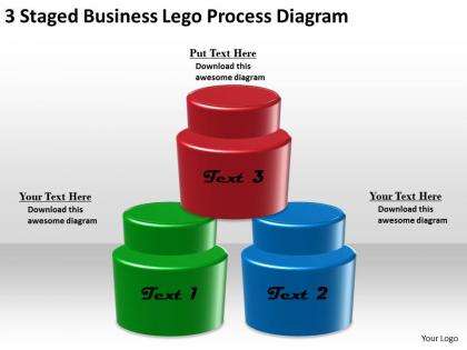 1013 strategy consultants 3 staged business lego process diagram powerpoint templates backgrounds for slides