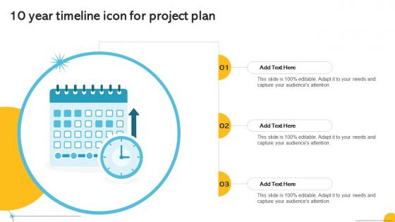 10 Year Timeline Icon For Project Plan