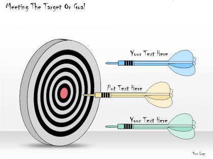 1113 business ppt diagram meeting the target or goal powerpoint template