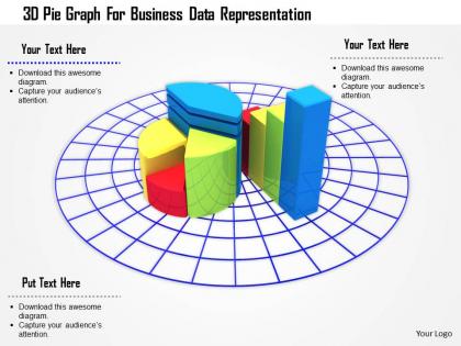 1114 3d pie graph for business data representation image graphics for powerpoint