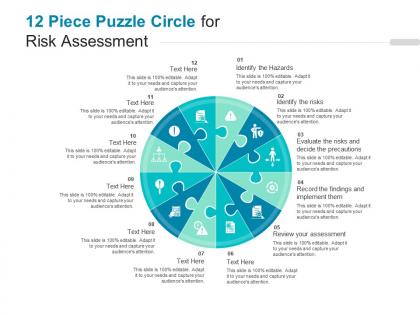 12 piece puzzle circle for risk assessment