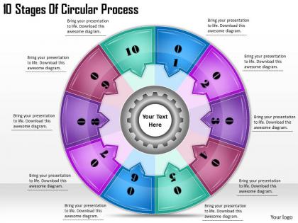 1813 business ppt diagram 10 stages of circular process powerpoint template