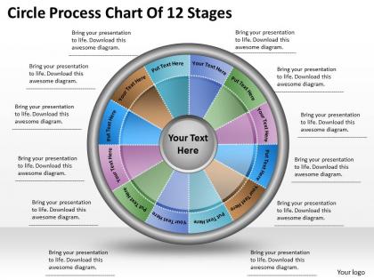 1813 business ppt diagram circle process chart of 12 stages powerpoint template