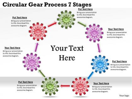 1813 business ppt diagram circular gear process 7 stages powerpoint template