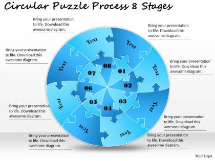 1813 business ppt diagram circular puzzle process 8 stages powerpoint template