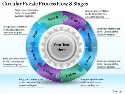 1813 business ppt diagram circular puzzle process flow 8 stages powerpoint template