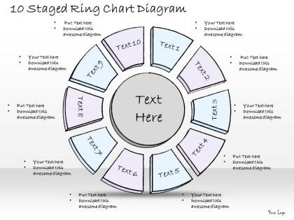 1814 business ppt diagram 10 staged ring chart diagram powerpoint template