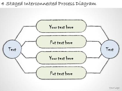 1814 business ppt diagram 4 staged interconnected process diagram powerpoint template