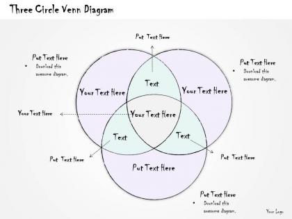 1814 business ppt diagram three circle venn diagram powerpoint template