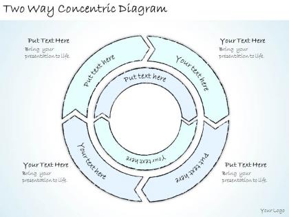 1814 business ppt diagram two way concentric diagram powerpoint template