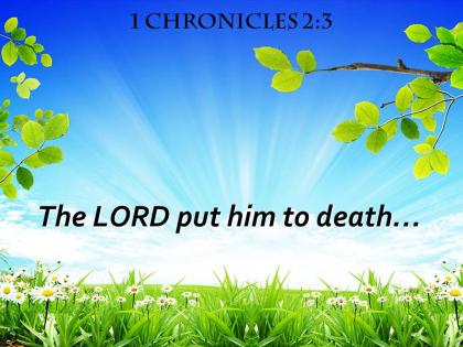 1 chronicles 2 3 the lord put him to death powerpoint church sermon