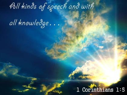 1 corinthians 1 5 all kinds of speech powerpoint church sermon