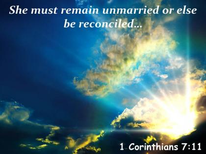 1 corinthians 7 11 she must remain unmarried powerpoint church sermon