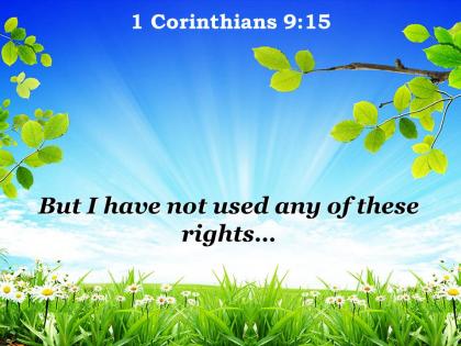 1 corinthians 9 15 any of these rights powerpoint church sermon